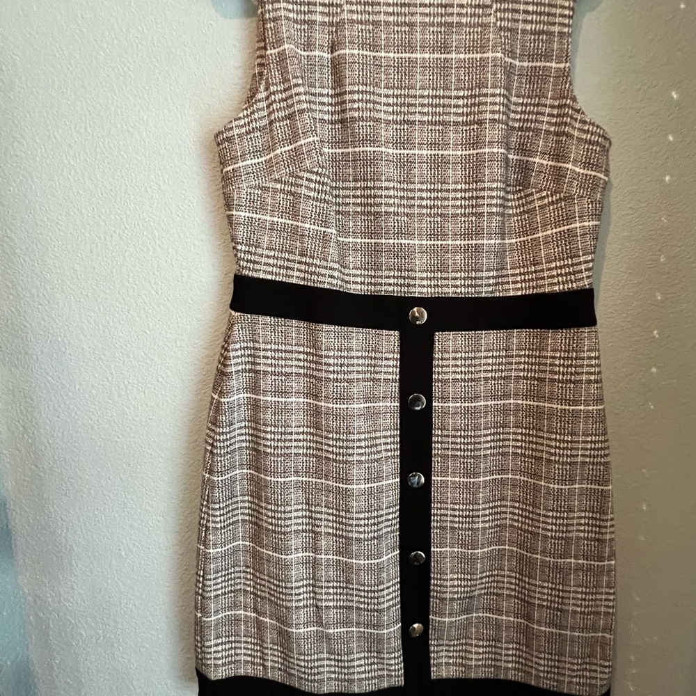 Tommy Hilfiger Black and White Plaid Mini Dress